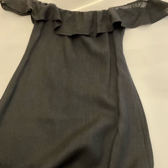 Like New Reformation Madrid Linen Midi Dress Black XS - Picture 9 of 9